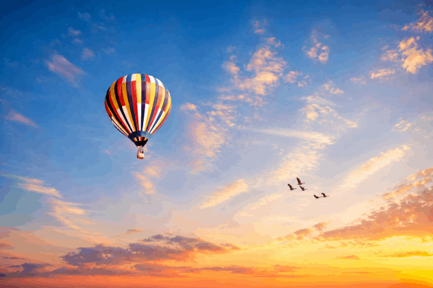 Atemtherapie - Ein Ballon am Himmel
